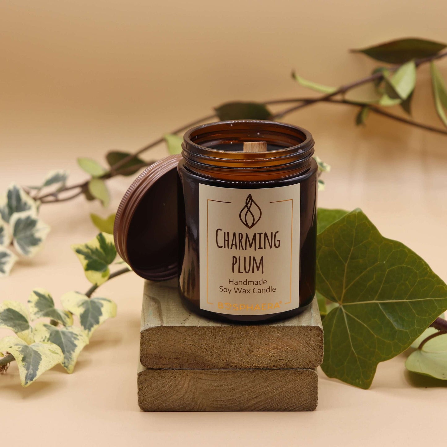 Vela de soja perfumada - Charming plum