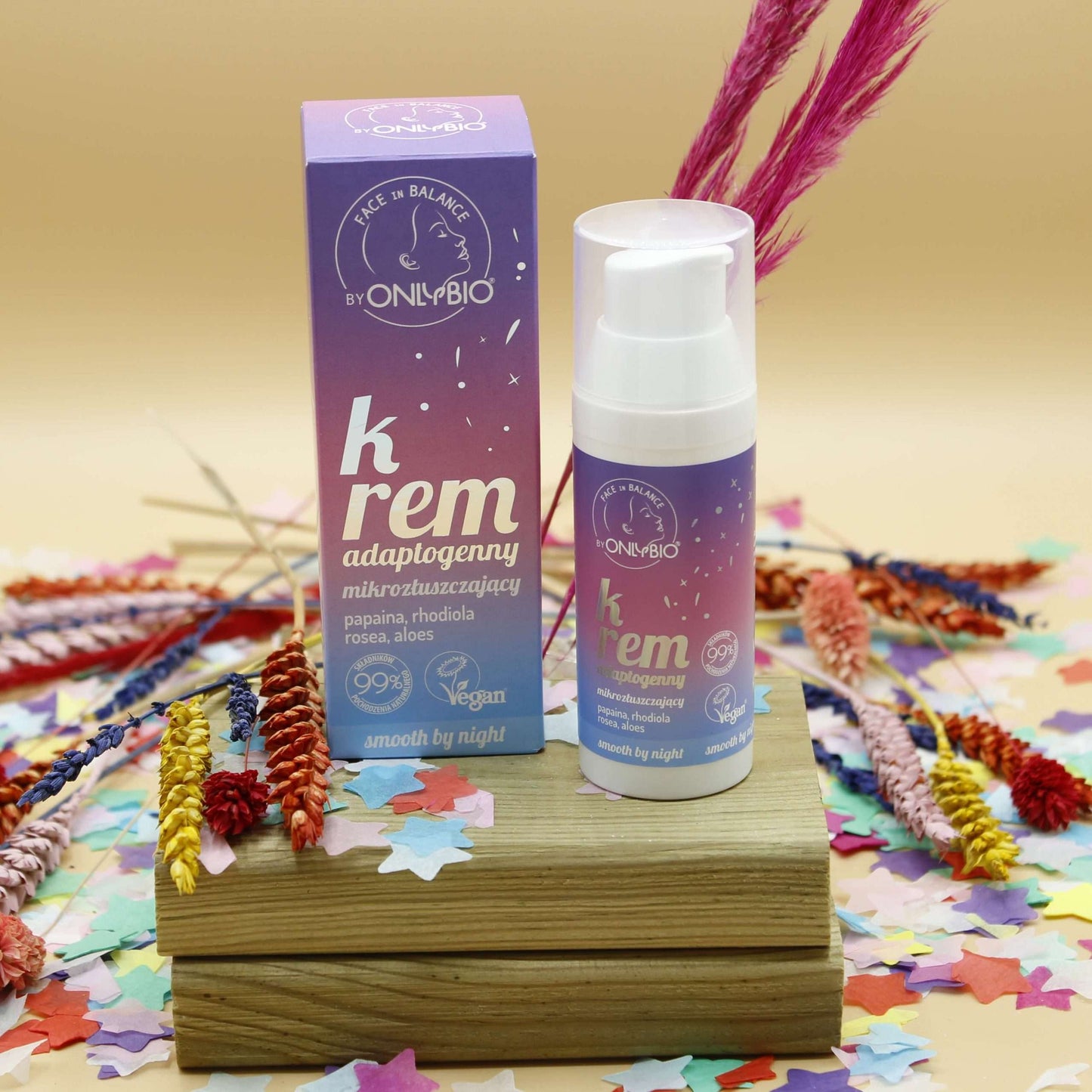 Crema de noche microexfoliante adaptogénica