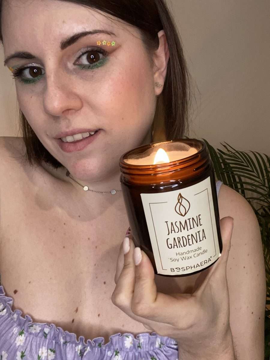 Vela de soja perfumada - Jasmine gardenia